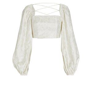 Significant Other Roselle Puff Sleeve Crop Top Size US6 SL200714T